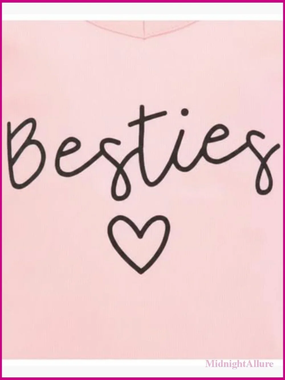 Mommy and Me Matching Tees - Besties - V-Neck Short Sleeve Cotton Spandex